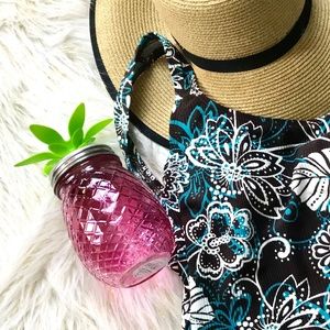 Catalina women’s one piece swim suite brown/teal L